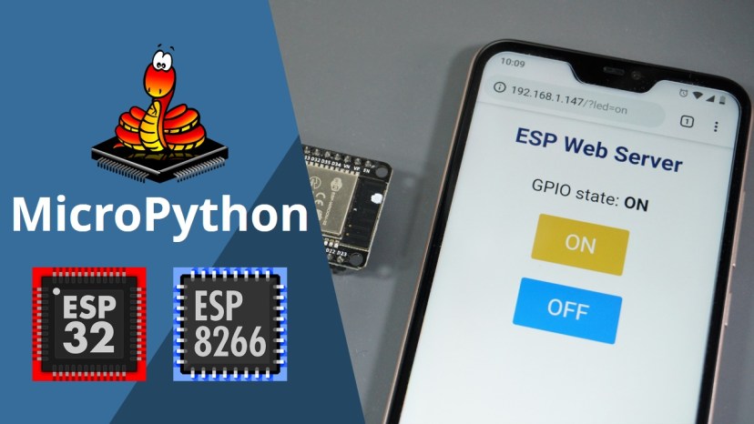 esp32 web server with micropython on smartphone